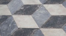 Il pavimento della camera da letto in marmo