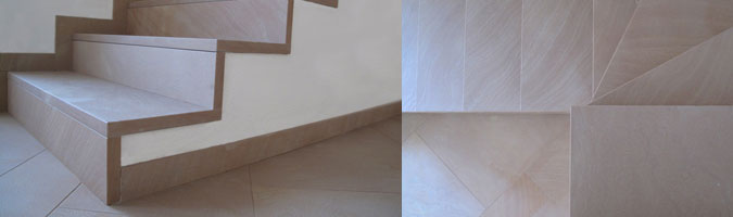 Tipi di materiali per il pavimento delle scale Scale in marmo moderne